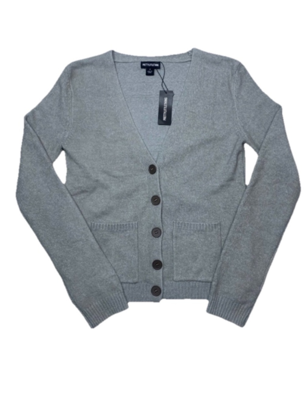 PrettyLittleThing Women’s Cardigan Gray Size Medium